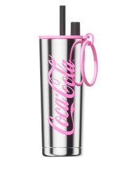 Coca-Cola Starry-Ring vacuum tumbler with straw and carry ring