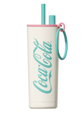 Coca-Cola Starry-Ring vacuum tumbler with straw and carry ring