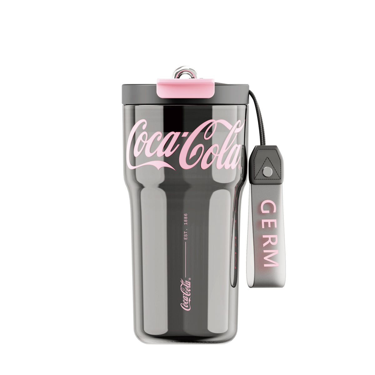 Coca-Cola slim Tritan water bottle with straw lid