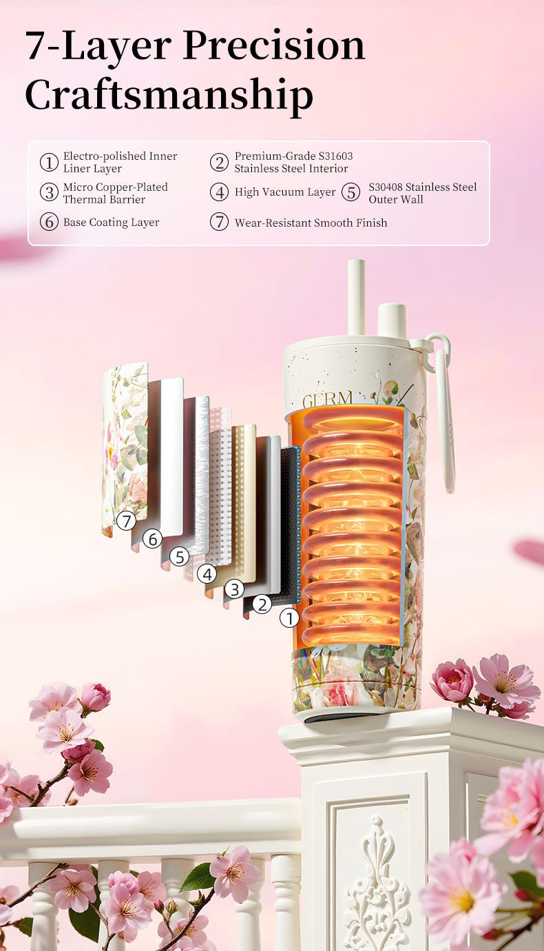 GERM Flower Collection Starry-Ring Vacuum Tumbler