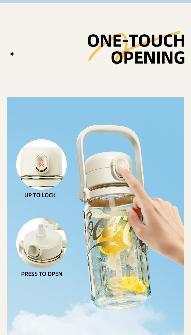 1250ml Tritan water bottle with straw lid from GERM Coca-Cola Collection