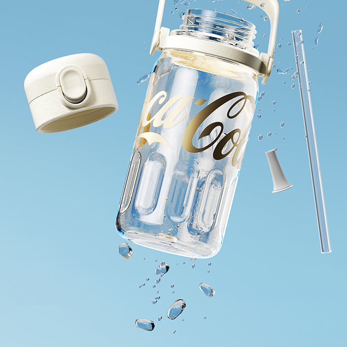 1250ml Tritan water bottle with straw lid from GERM Coca-Cola Collection
