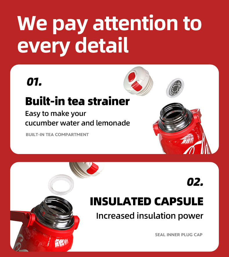 Coca-Cola Collection Sport Vacuum Bottle with Cup 800ml