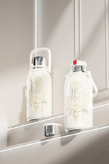GERM Lily of the Valley Sport Vacuum Bottle with Cup – White