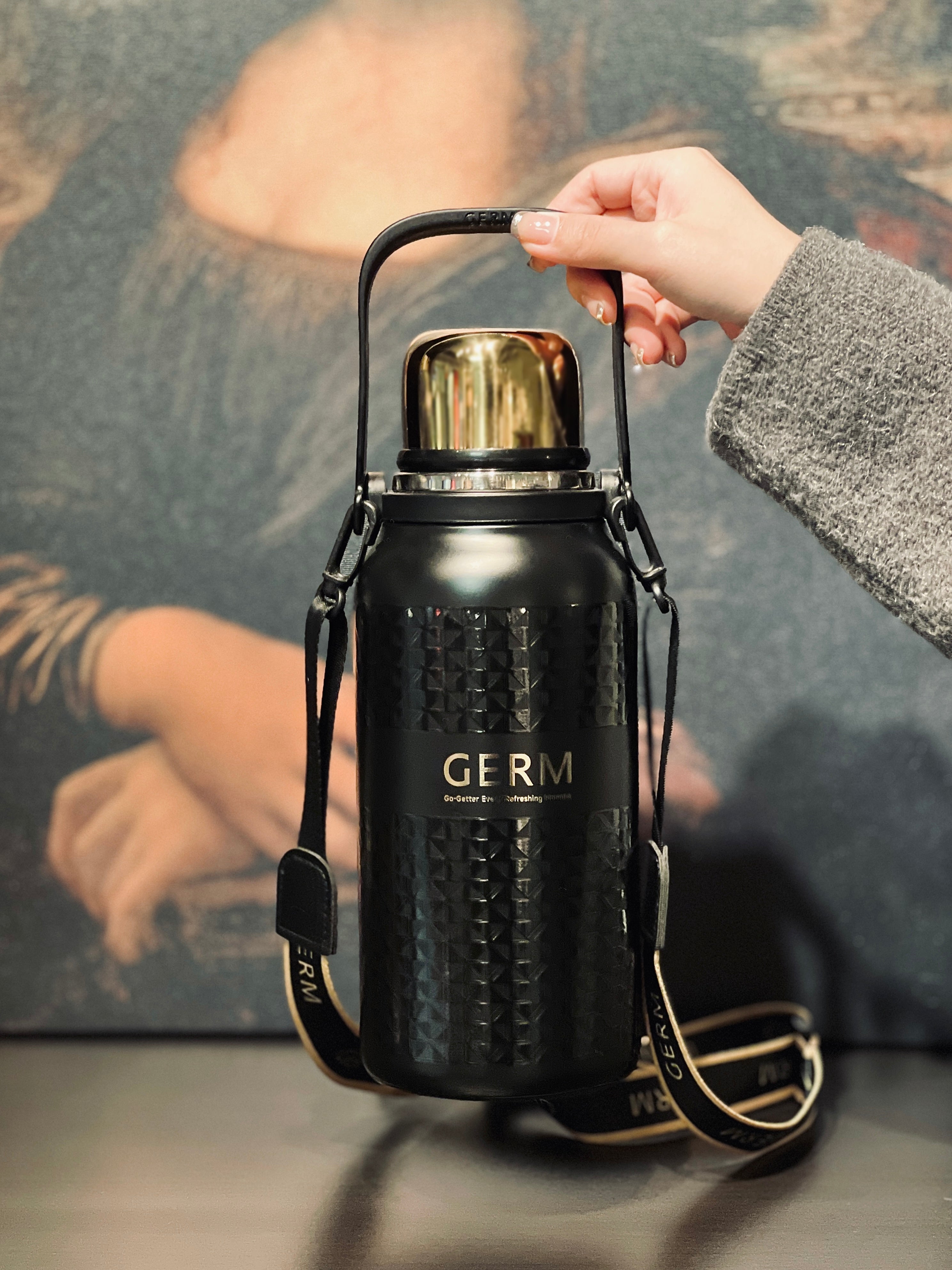 GERM GO-GETTER Sport Vacuum Bottle with Cup