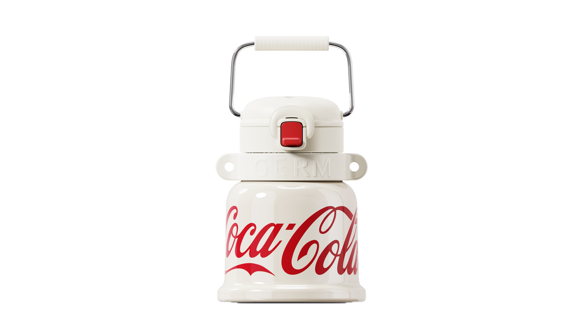 GERM x Coca-Cola BELL vacuum insulated stainless steel bottle antique white