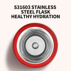 Multi-drink lid detail on GERM Coca-Cola athletic vacuum flask