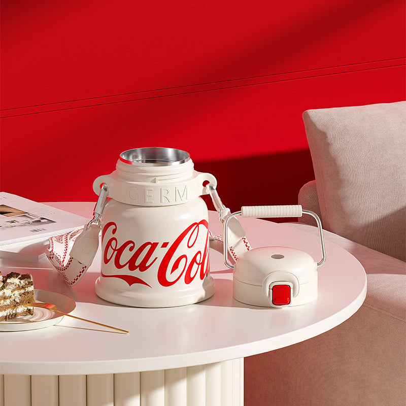 GERM x Coca-Cola BELL vacuum insulated stainless steel bottle antique white