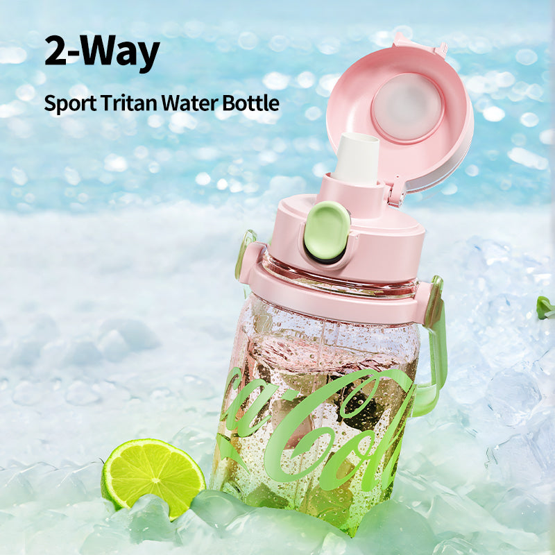 1250ml Tritan water bottle with straw lid from GERM Coca-Cola Collection