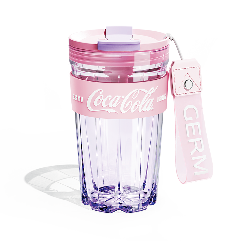 Faceted base design on Coca-Cola Tritan water tumbler