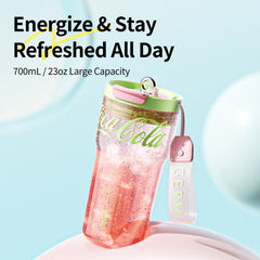 Coca-Cola Collection Slim Tritan Water Tumbler - Black & Pink