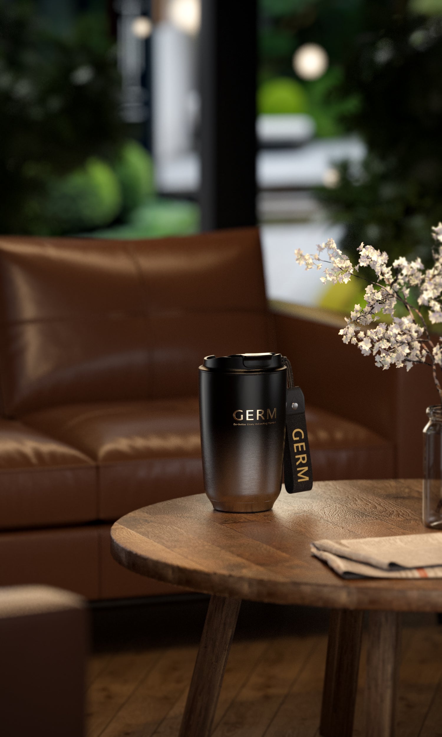 GERM GO-GETTER Mocha Vacuum Tumbler