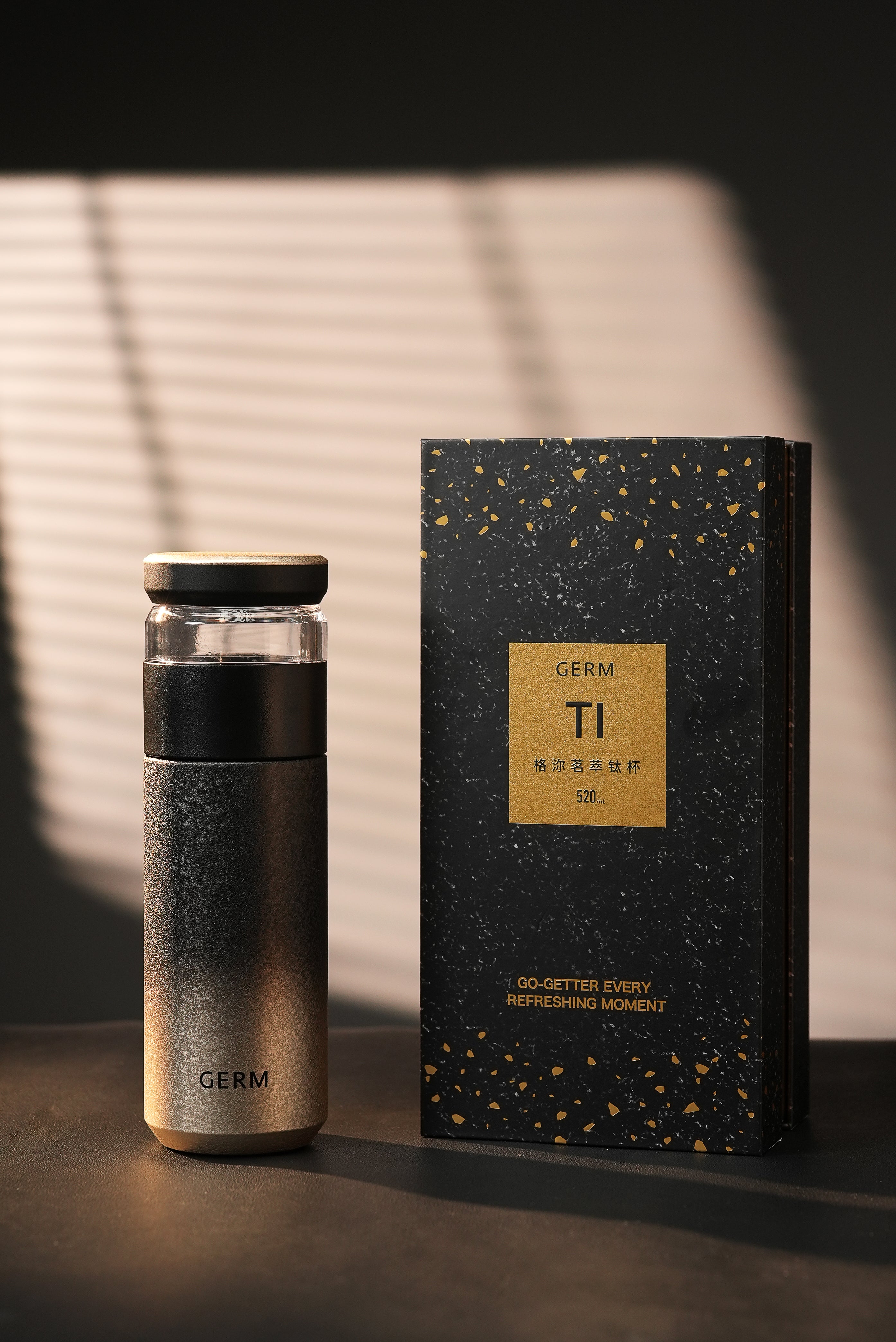 GERM Ti TeaCrystal Titanium Vacuum Bottle 520ml