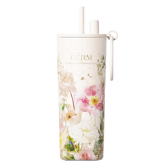 GERM Flower Collection insulated vacuum tumbler with straw- white