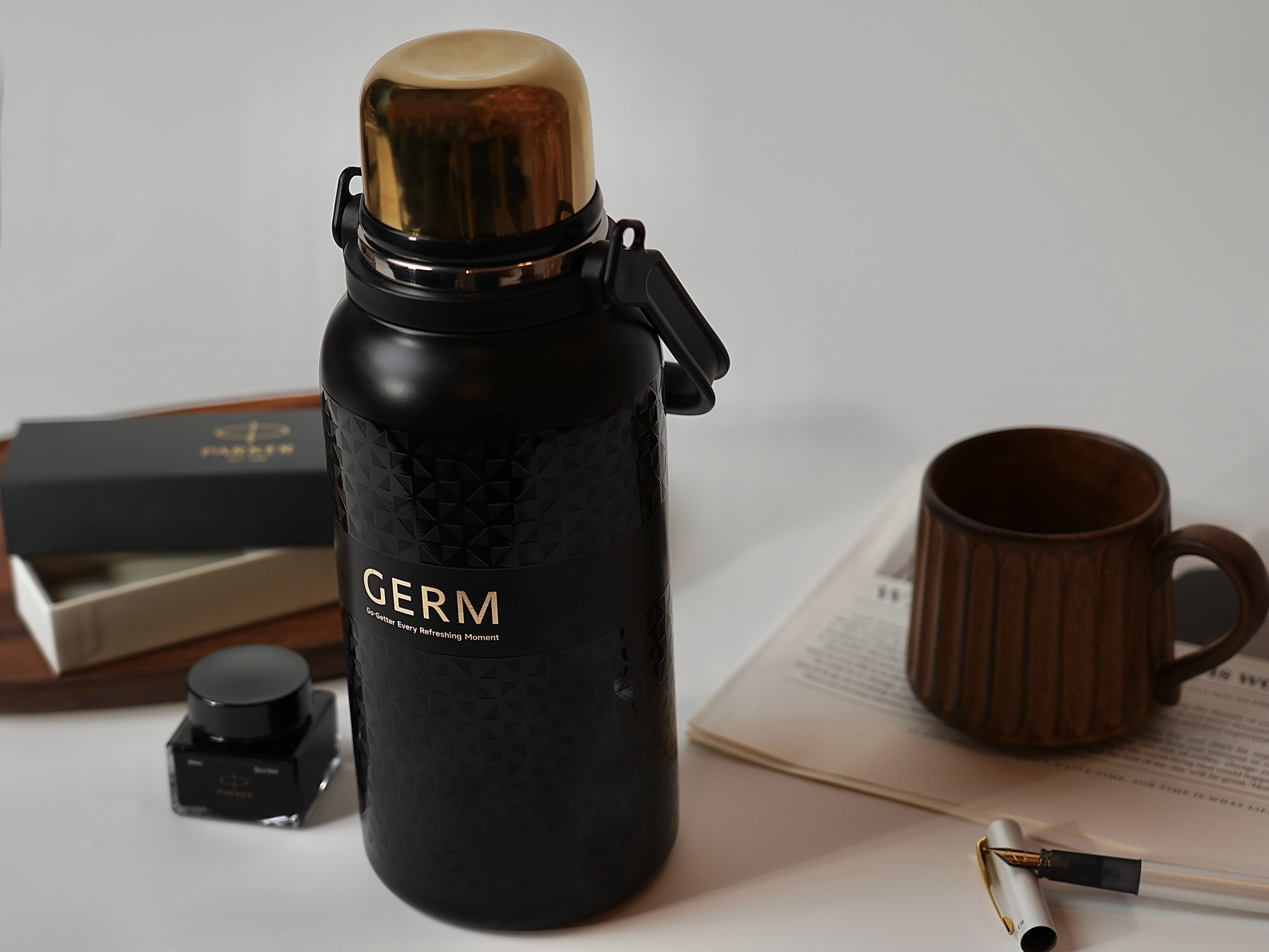 GERM GO-GETTER Sport Vacuum Bottle with Cup
