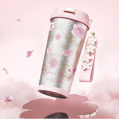 GERM Flower Collection Titanium Shining Vacuum Tumbler - Sakura