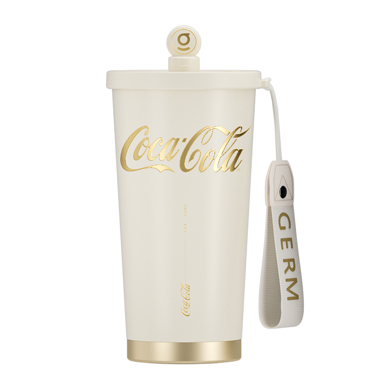 Coca-Cola EaseSip Shining Vacuum Tumbler 1200ml cream