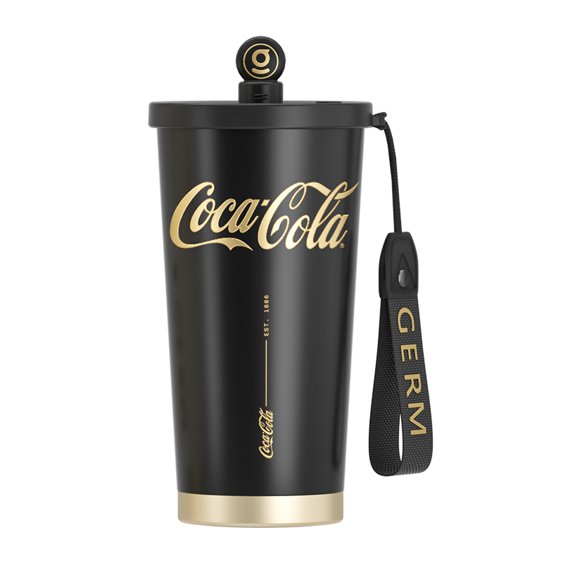 Coca-Cola insulated stainless steel tumbler with straw lid