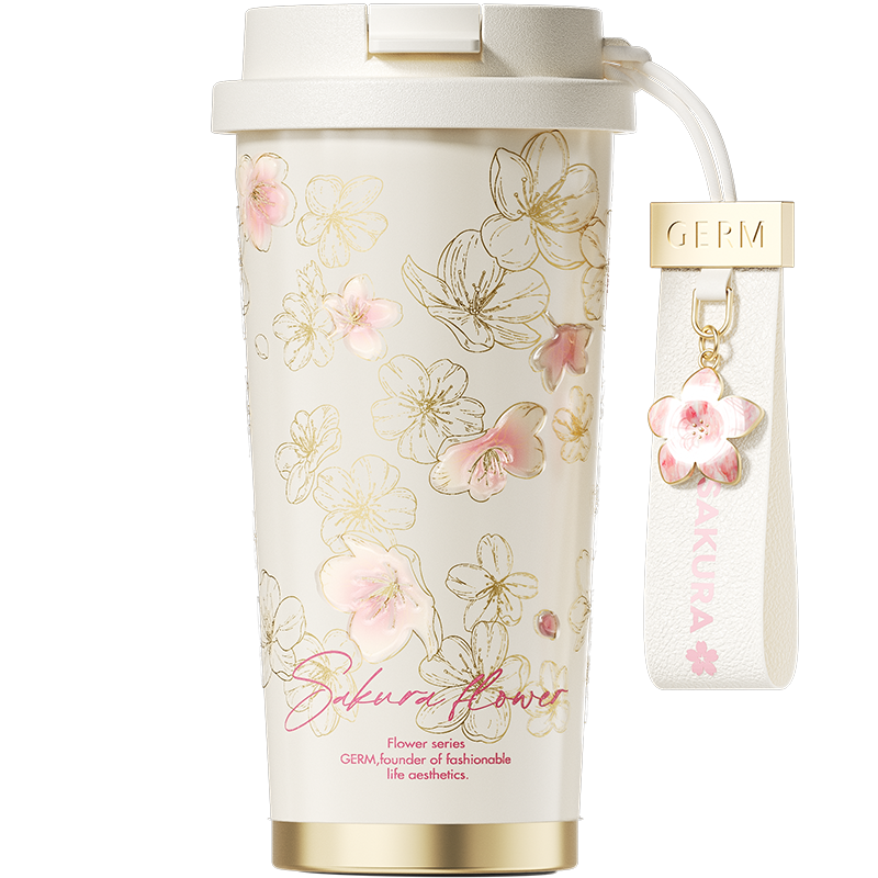 GERM Sakura Vacuum Tumbler 500ml from the Flower Collection