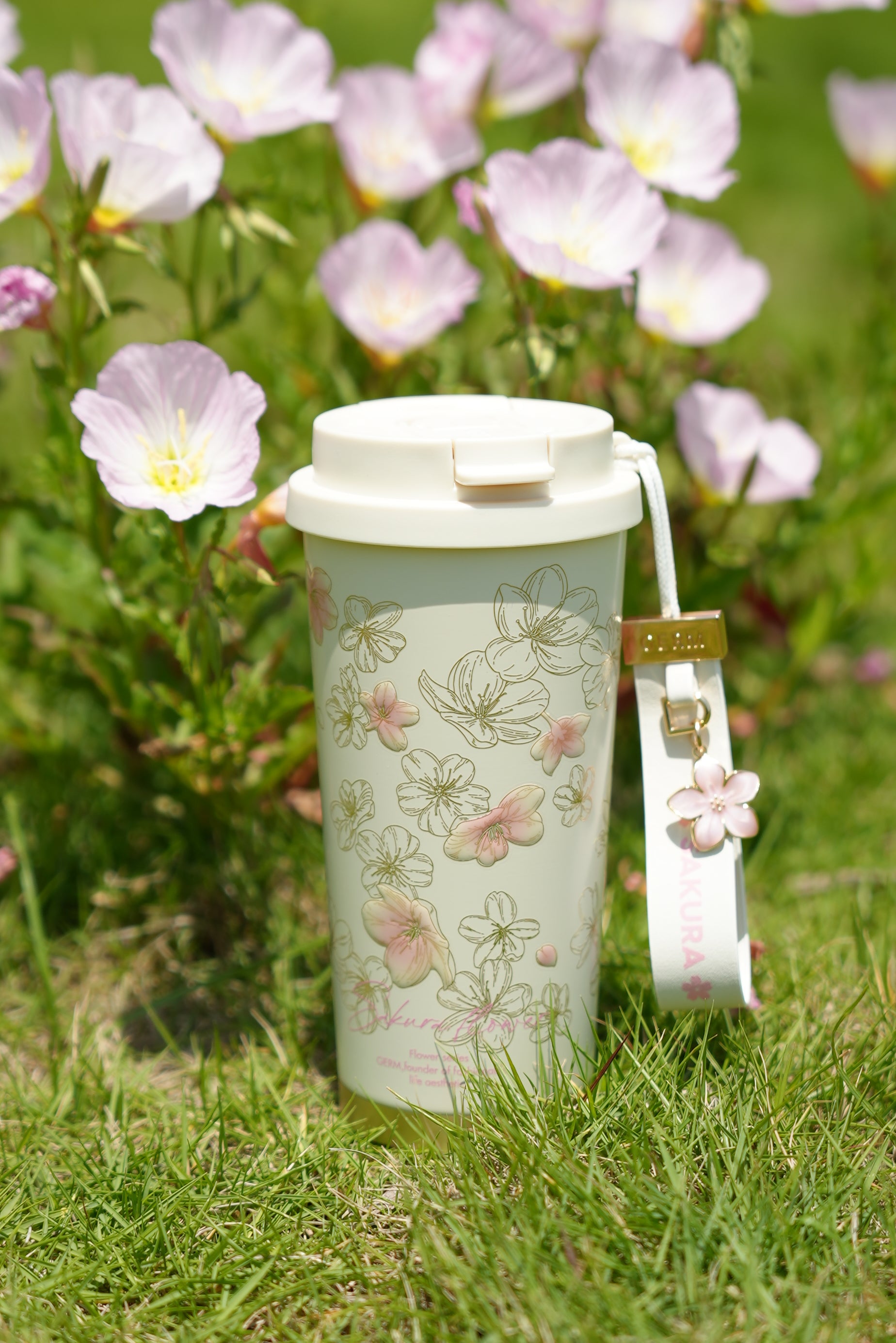 GERM Sakura Vacuum Tumbler 500ml from the Flower Collection