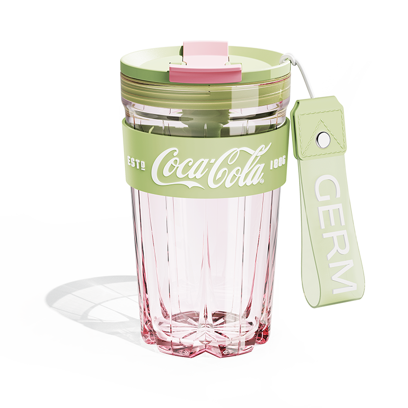 GERM x Coca-Cola Star Tritan water tumbler with 3 way drinking lid