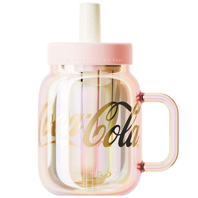 GERM x Coca-Cola Borosilicate Glass Tea Cup Aurora Pink 790mL
