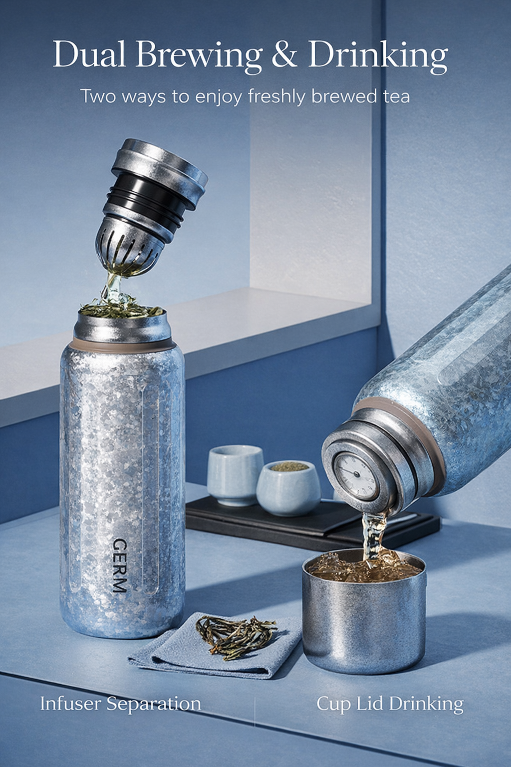 GERM Ti Colonnade Titanium Vacuum Bottle 500ml